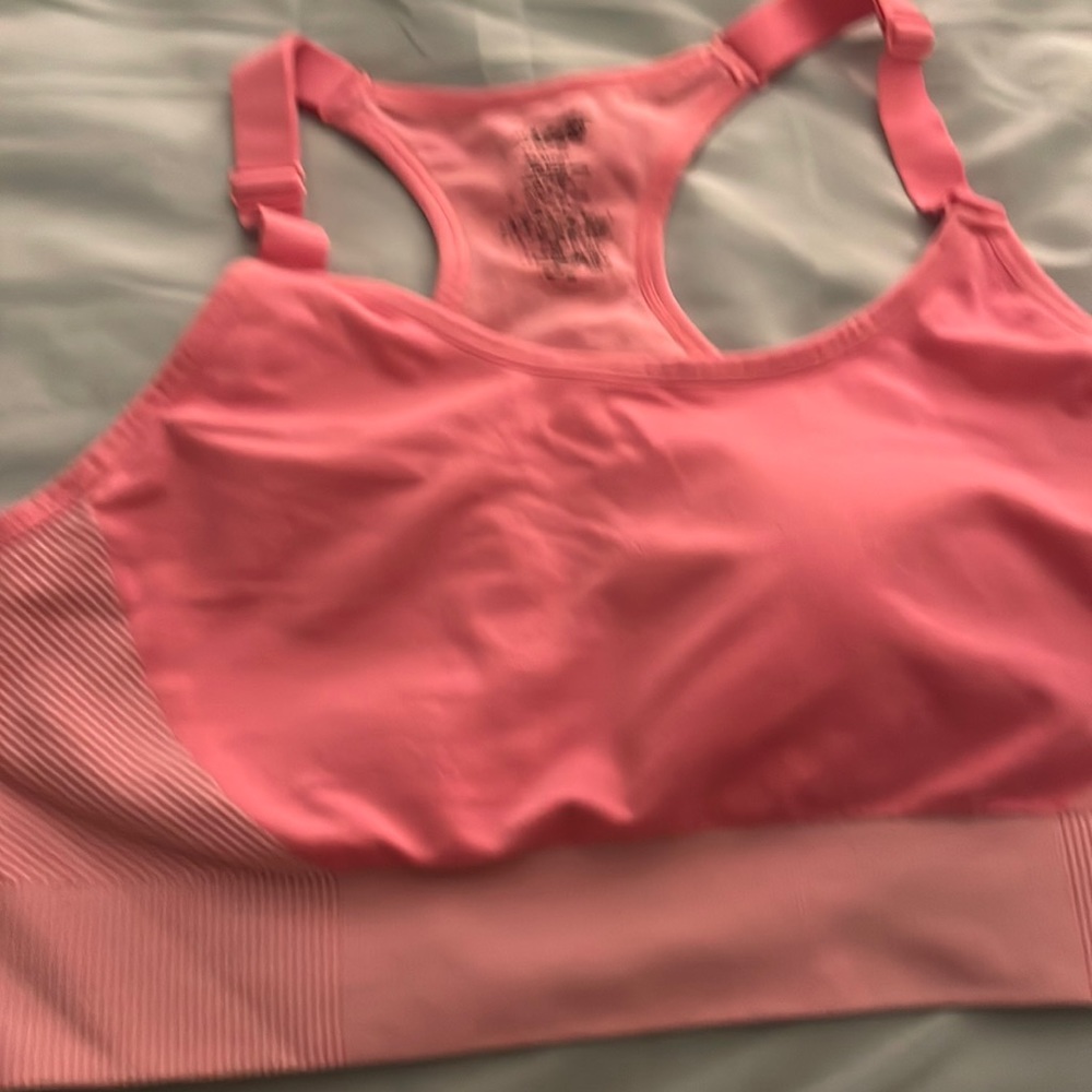 Pink sport bra